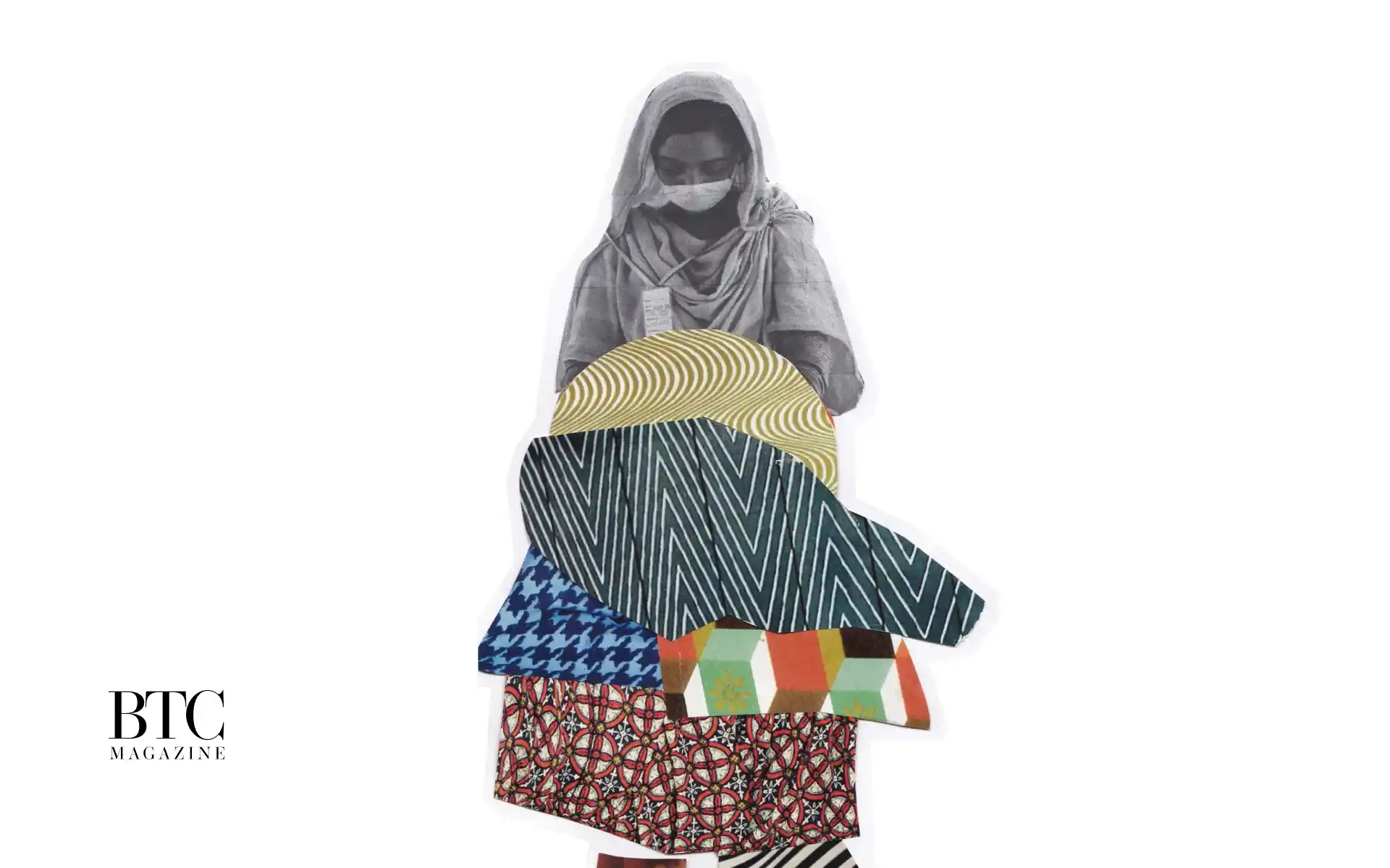 Confident woman in bold colorful outfit