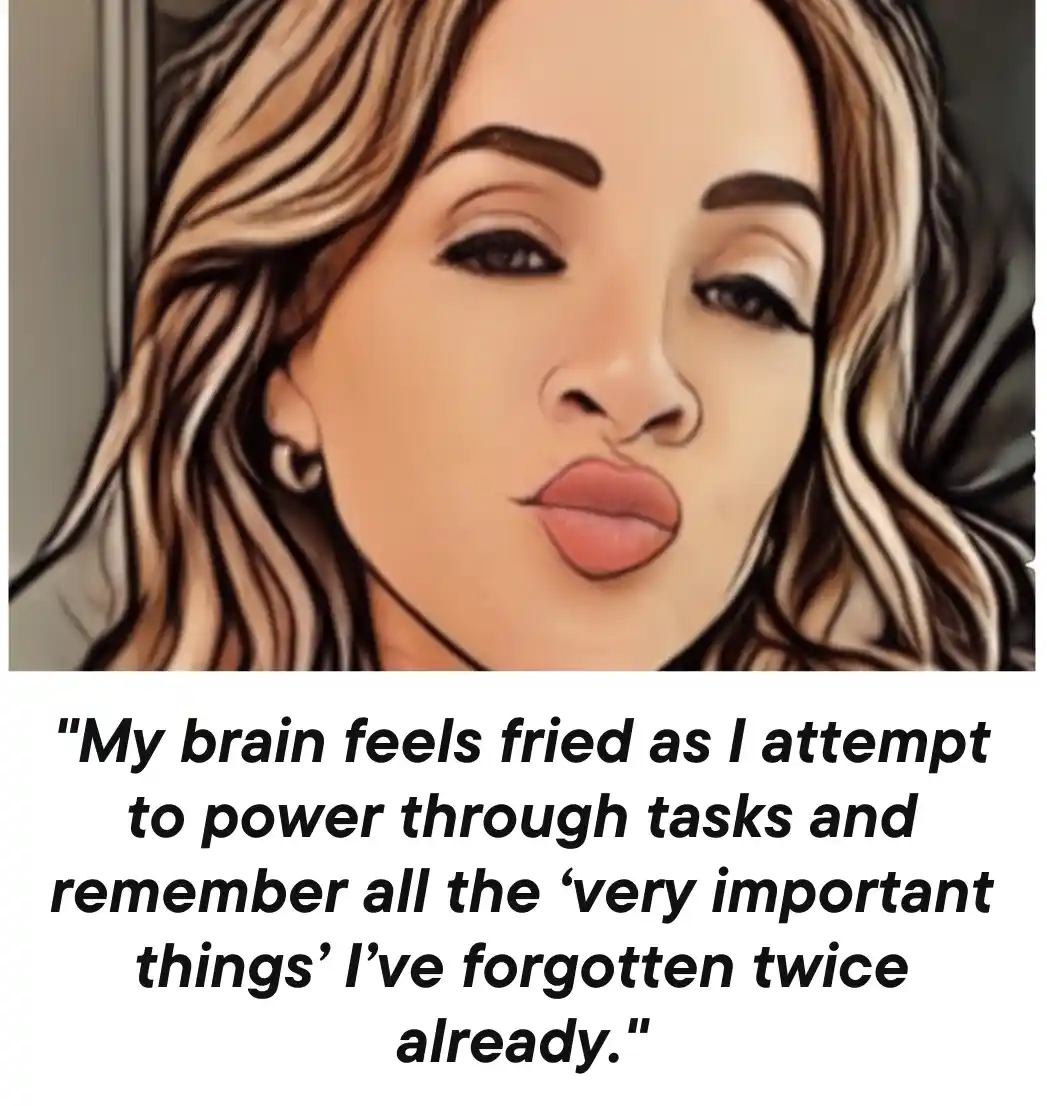 Overwhelmed mom with school bags coffee