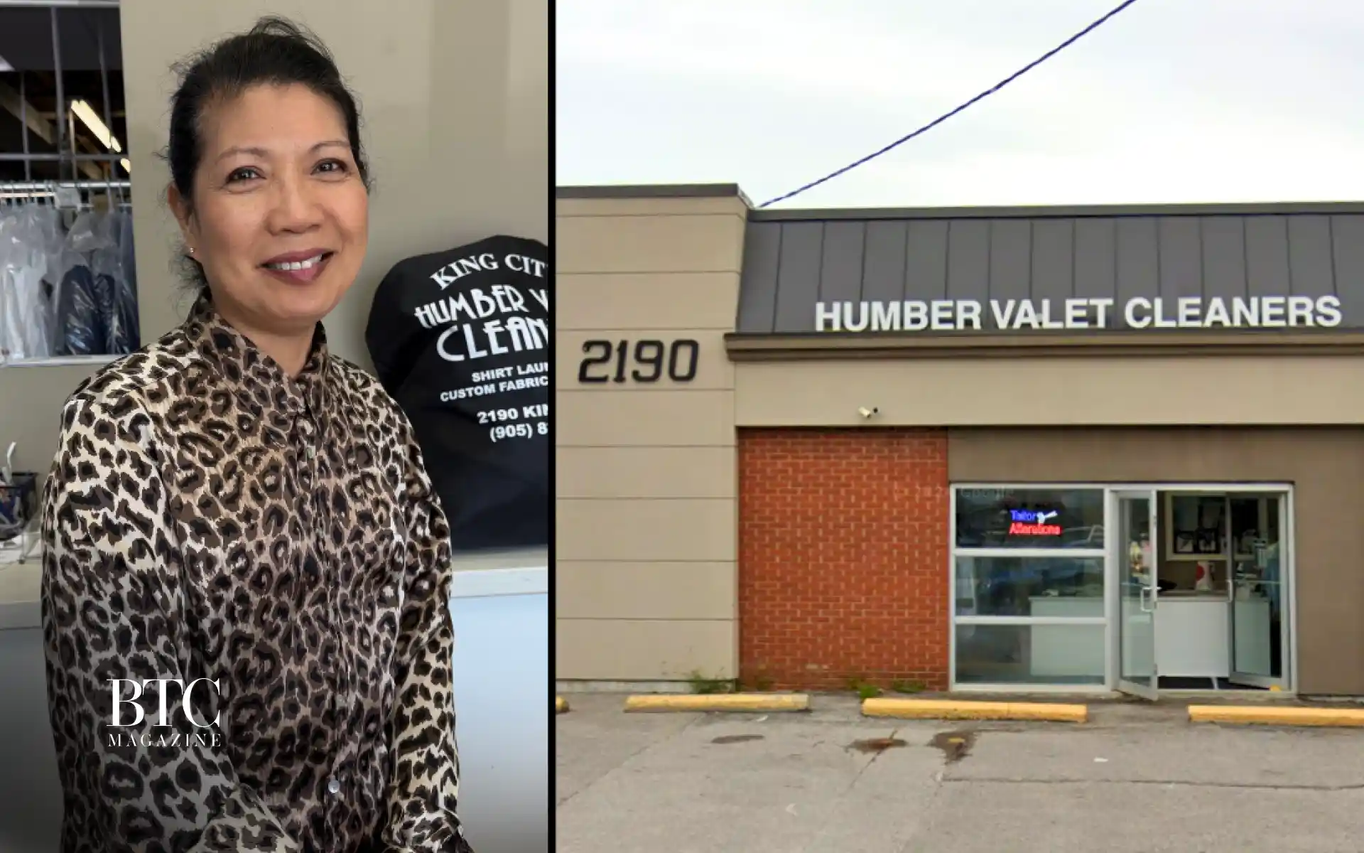 Liberty smiling at Humber Valet Cleaners