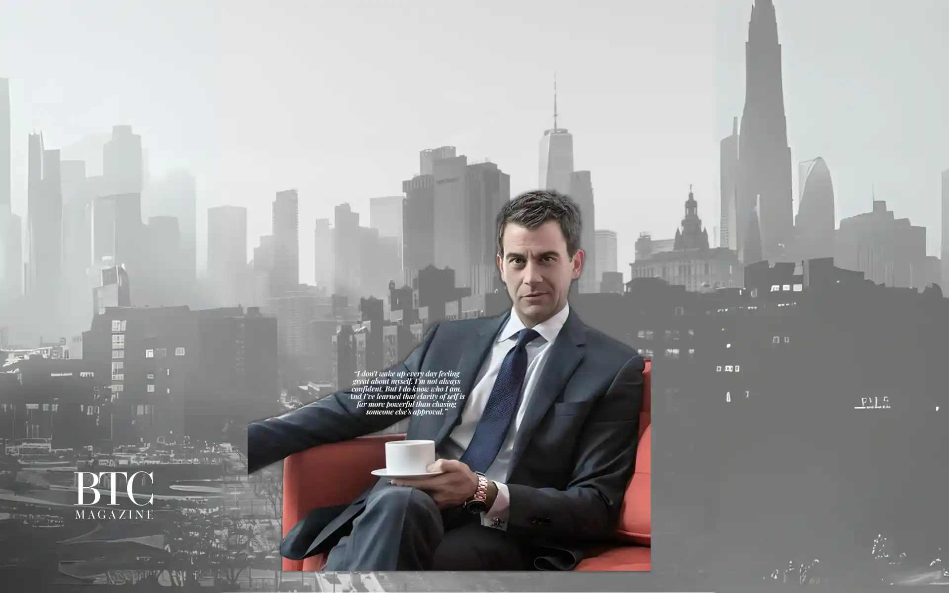 George Hahn in classic suit on city street