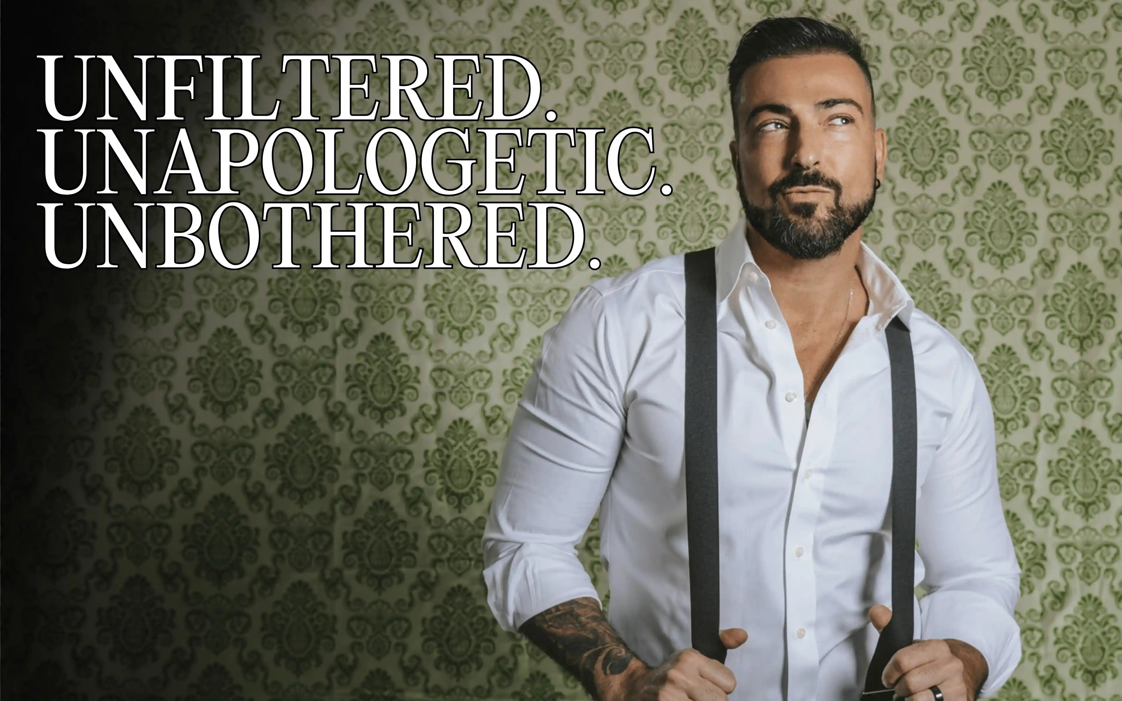 Woman sitting confidently alone at restaurant