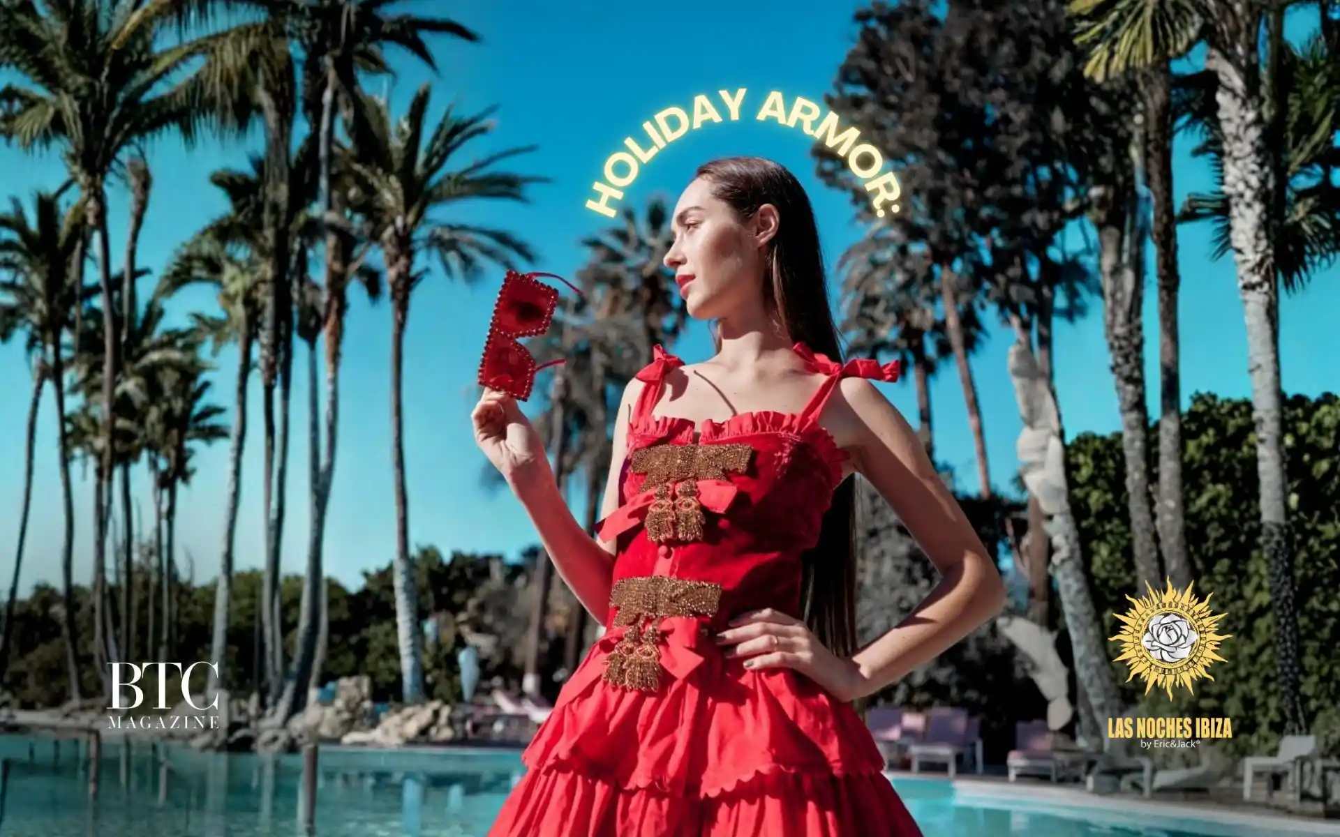 Elegant woman Las Noches Ibiza resort wear