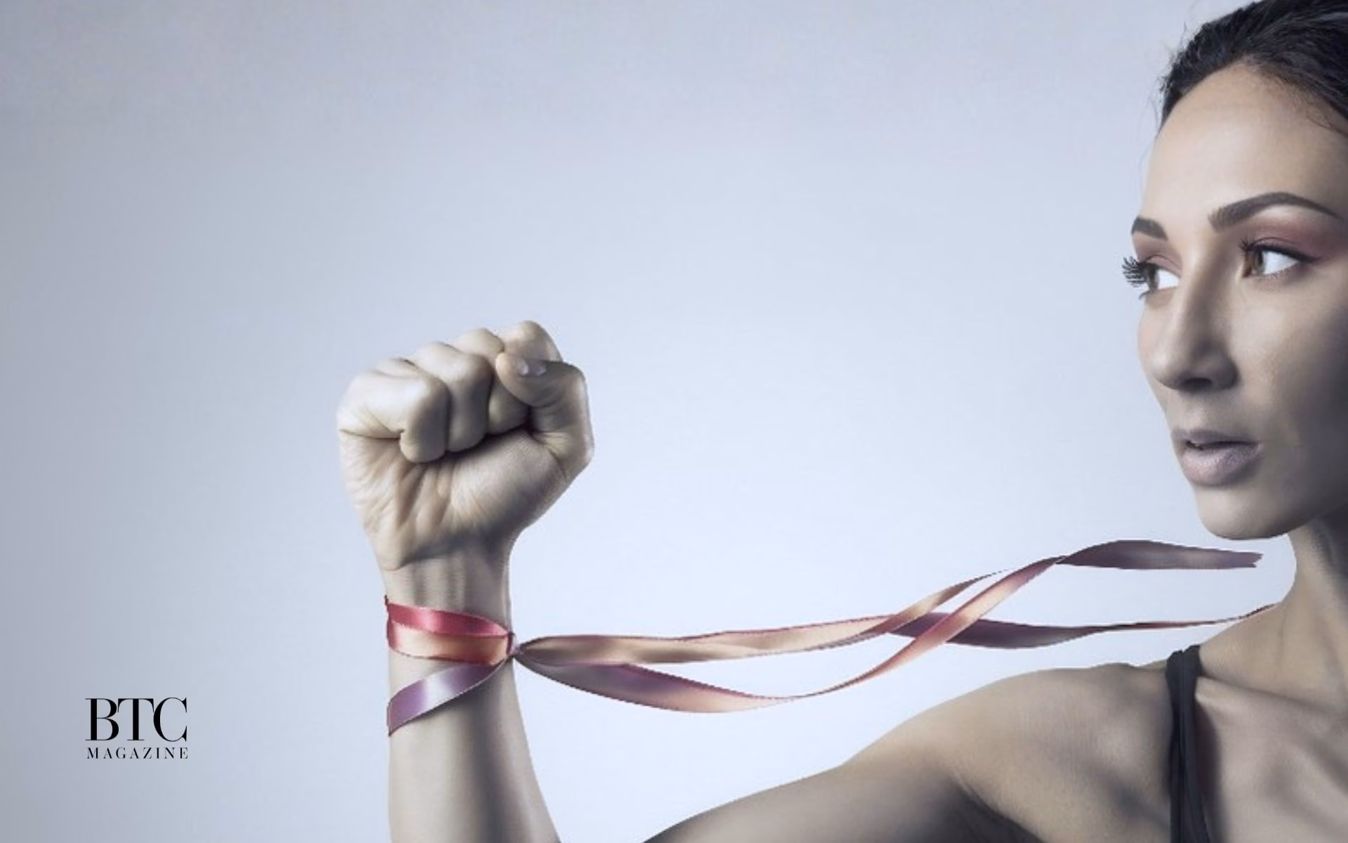 Woman quietly enduring period pain alone